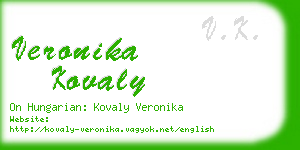 veronika kovaly business card